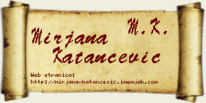 Mirjana Katančević vizit kartica